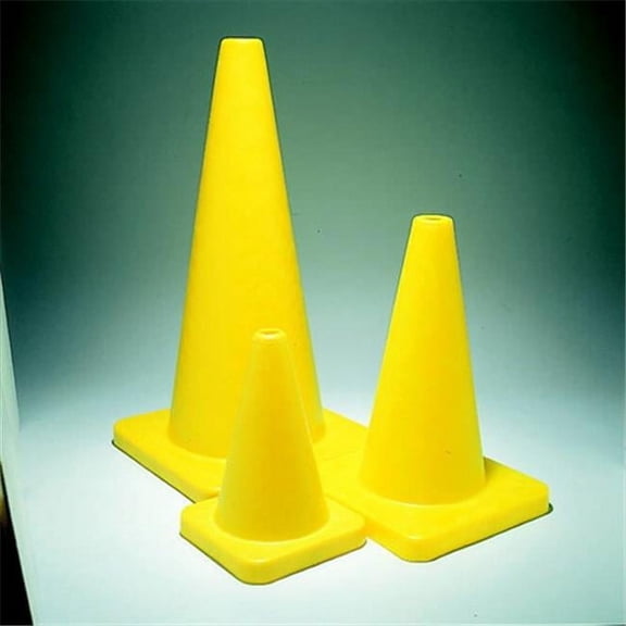 Sportime 009259 Yeller High Quality Game Cone- High Optic Yellow- 28 In. H