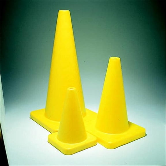 Sportime 009259 Yeller High Quality Game Cone- High Optic Yellow- 28 In. H