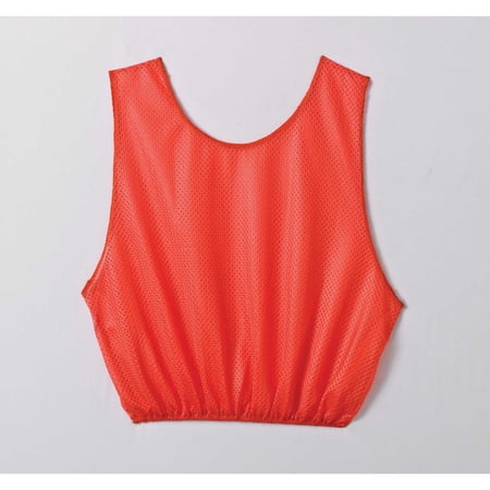 sportime mesh scrimmage vest - adult size - orange