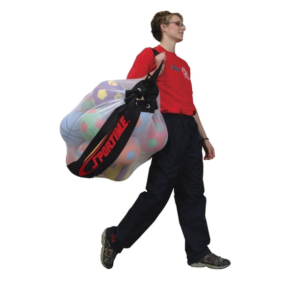 Sportime 18-1/2 x 36 in BigMesh Bag, White/Black