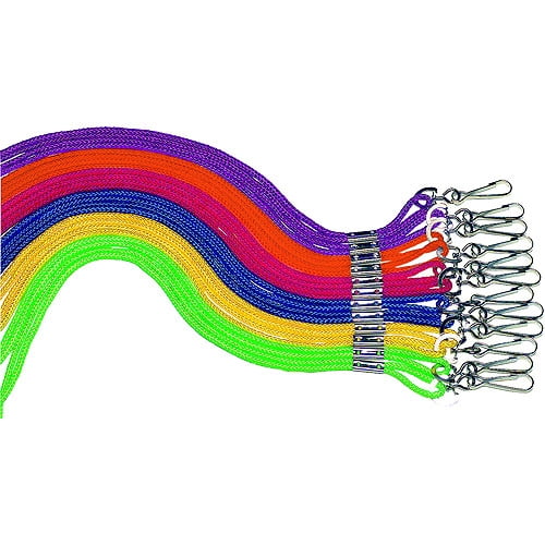 Sportime 004706 Lanyard With Nickel Plated Brass Clip- Braided Nylon- Green- Pack Of 12