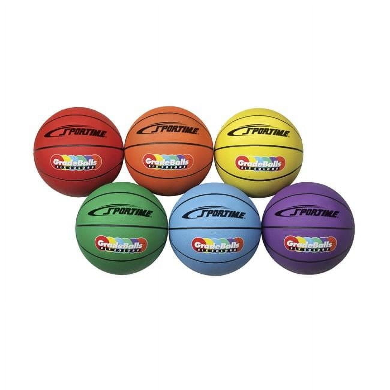 Sportime 1599276 Gradeball Rubber Mini Basketballs, 11 in. - Set of 6