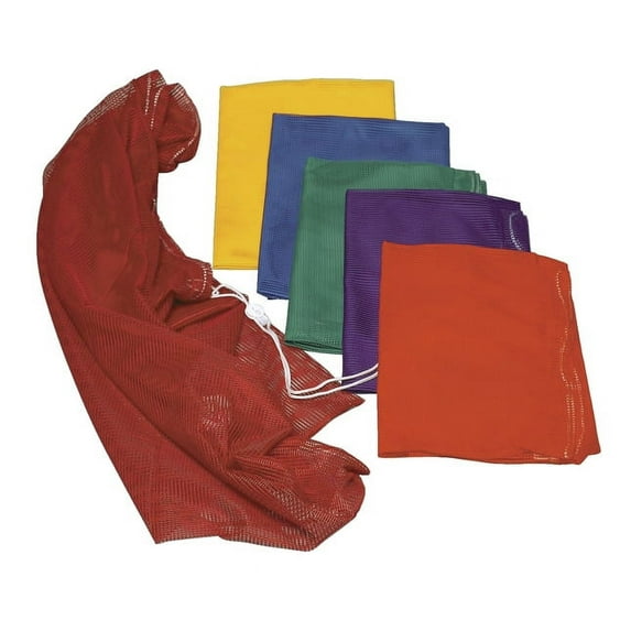 Sportime Heavy-Duty Mesh Storage Bags - Assorted - 24 x 36 In- Set of 6