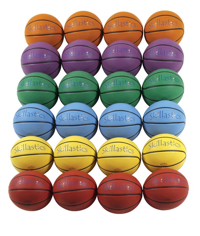 Sportime Max Skillastics Basketballs, 28.5", Assorted Colors, Set of 24