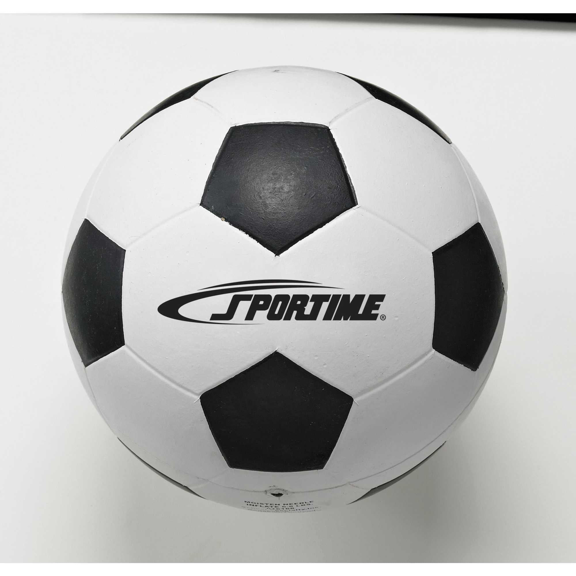 Sportime Size 5 Black and White Soccer Ball