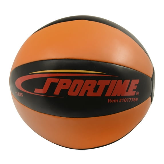 Sportime Strength Medicine Balls, Orange and Black, 11 lbs