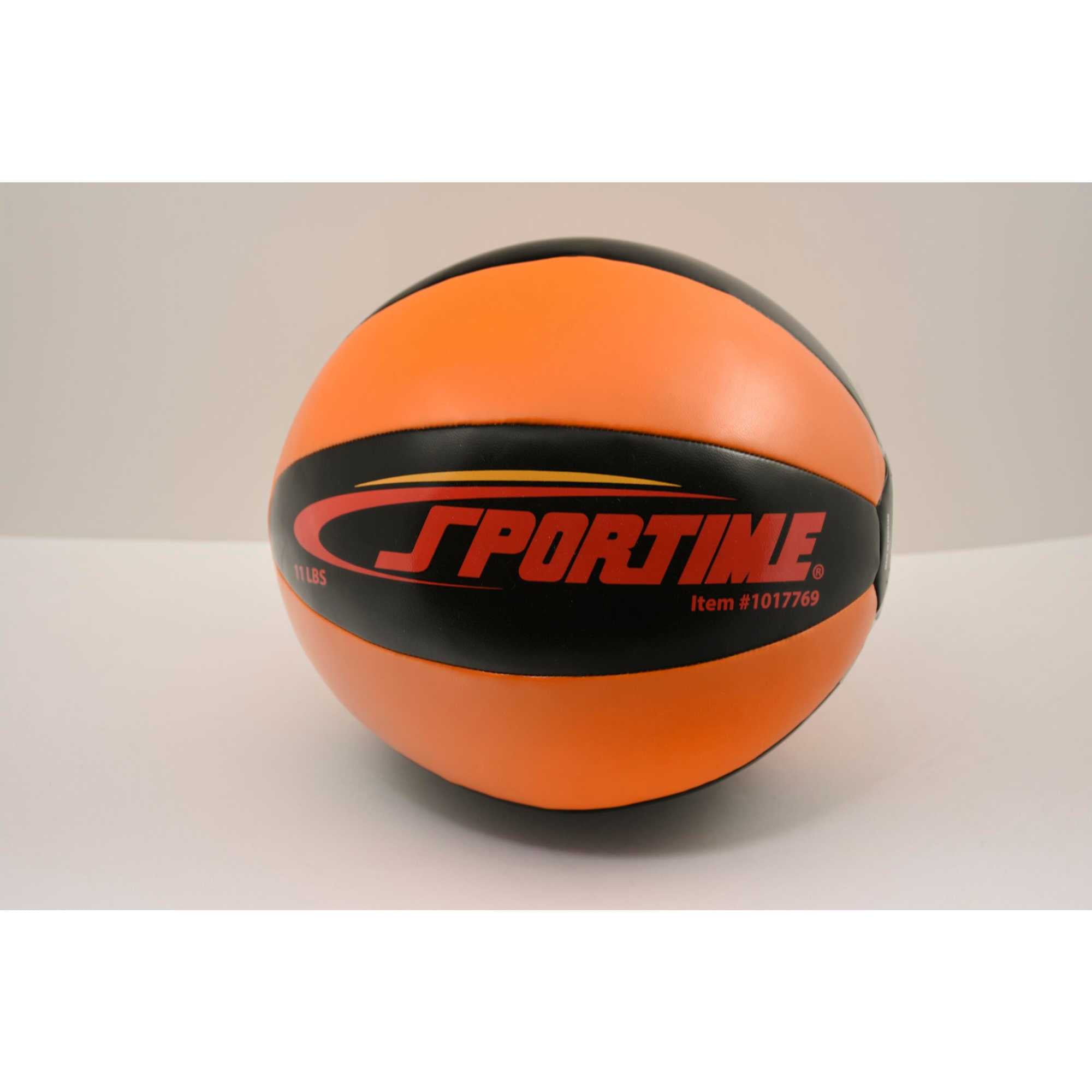 Sportime Strength Medicine Ball, 11 Pounds, 91/2 Inches, Orange and