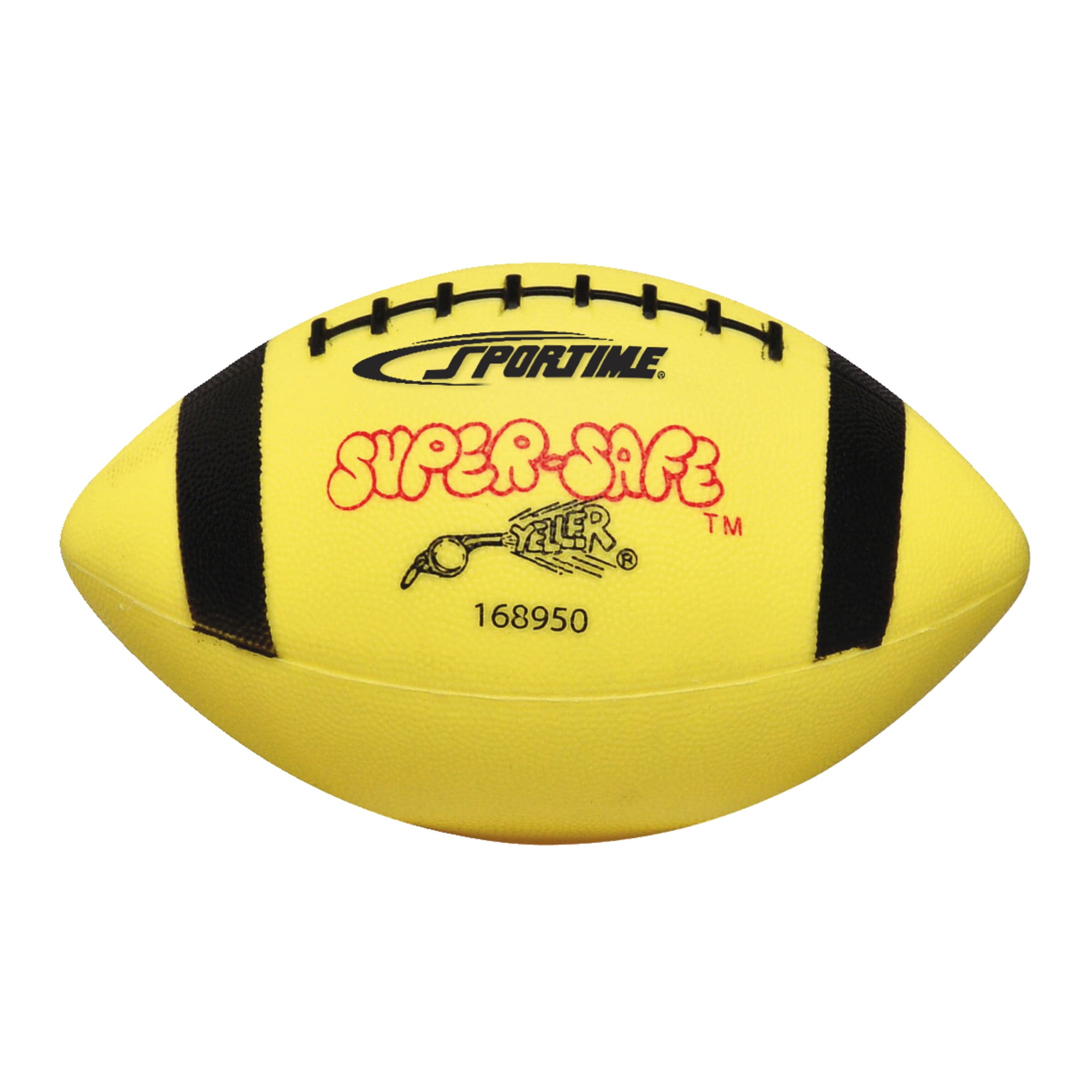 Sportime SuperSafe Youth Football, Size 7, Yellow and Black