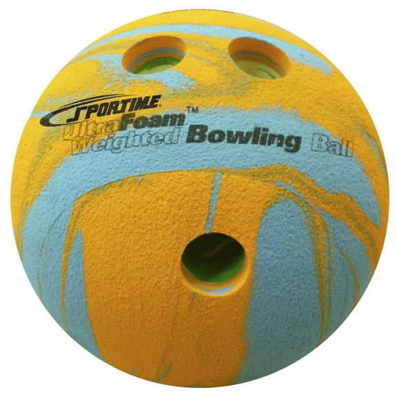 Sportime UltraFoam Bowling Ball, Weighted, 6 Inches, 1 Pound, Orange and Blue