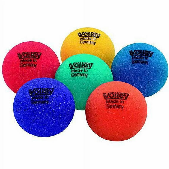 Sportime Volley Uncoated Foam Ball Set, Multiple Sizes, Assorted Color, Set of 6