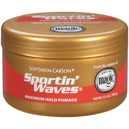 SoftSheen-Carson Sportin' Waves Moisturizing Maximum Hold Hair Pomade for Wavy Hair, 3.5 oz