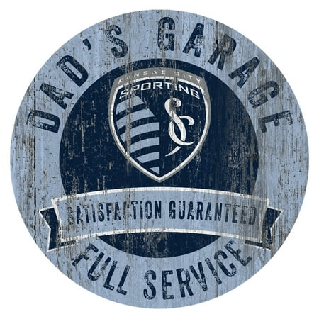 Sporting Kansas City 12" x 12" Dad's Garage Sign
