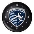 thumbnail image 1 of Sporting Kansas City 15" Ribbed Frame Wall Clock, 1 of 5