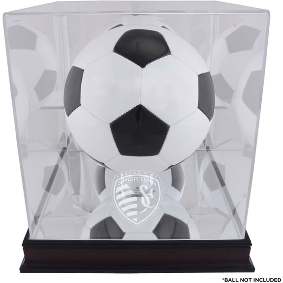 Sporting Kansas City Mahogany Team Logo Soccer Ball Display Case