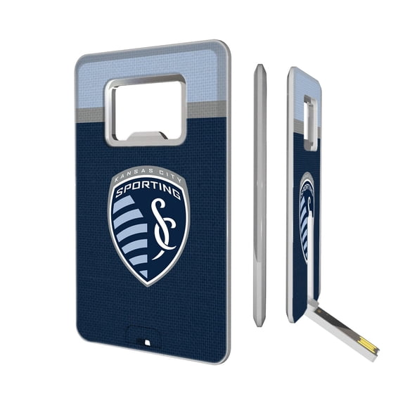 Sporting Kansas City Stripe Design Credit Card USB Drive & Bottle Opener