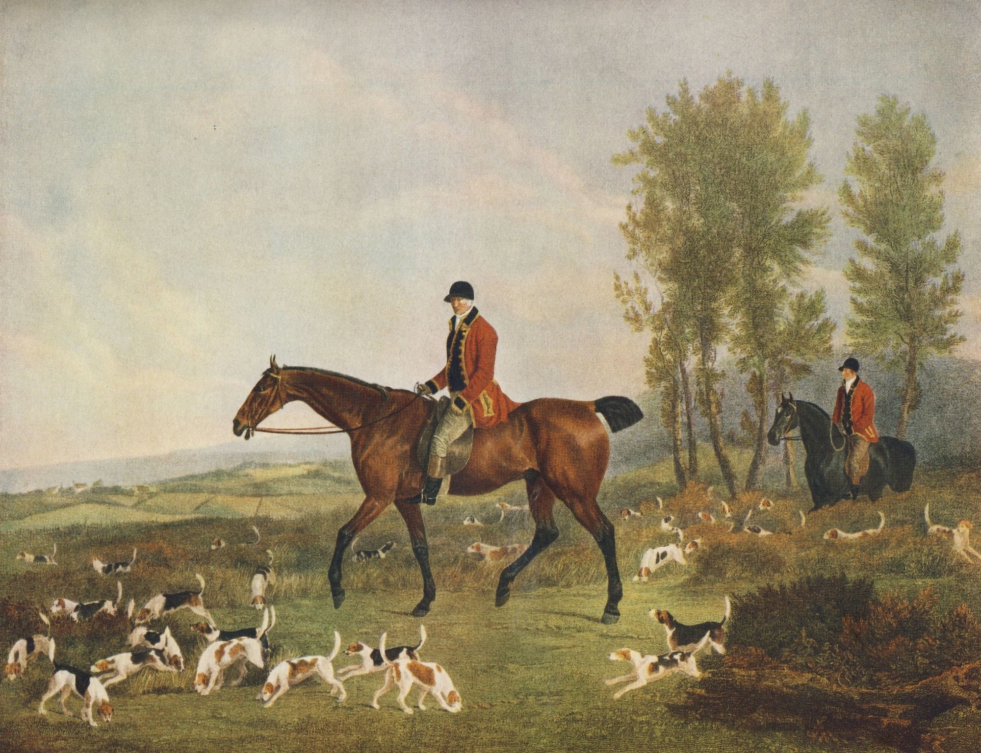 Sporting Prints 1927 His Majestys Harriers Canvas Art - RB Davis (18 x 24)