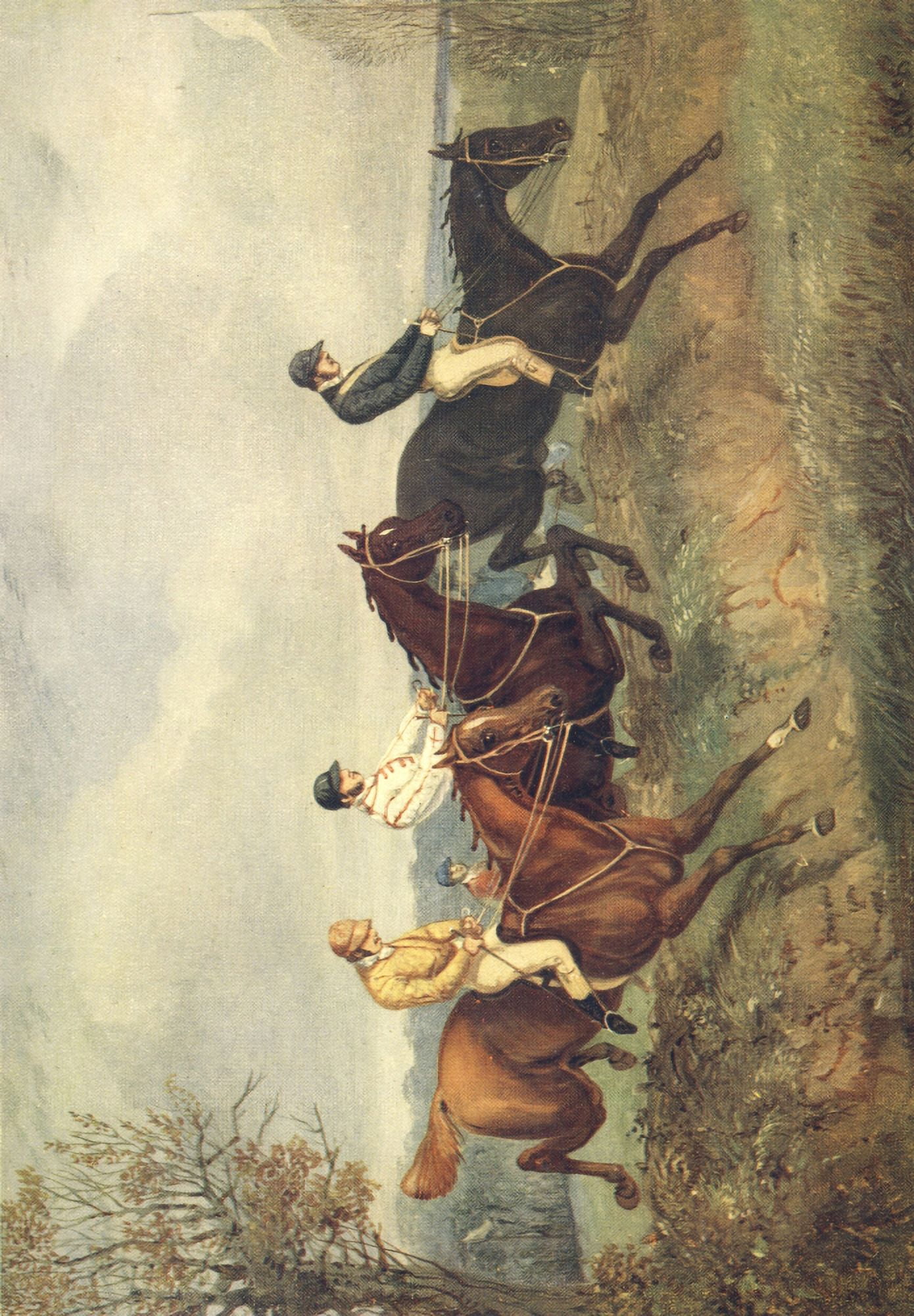 Sporting Prints of the 18th & Early 19th Centuries 1927 Steeplechasing 1 Canvas Art - Henry Alken (24 x 36)