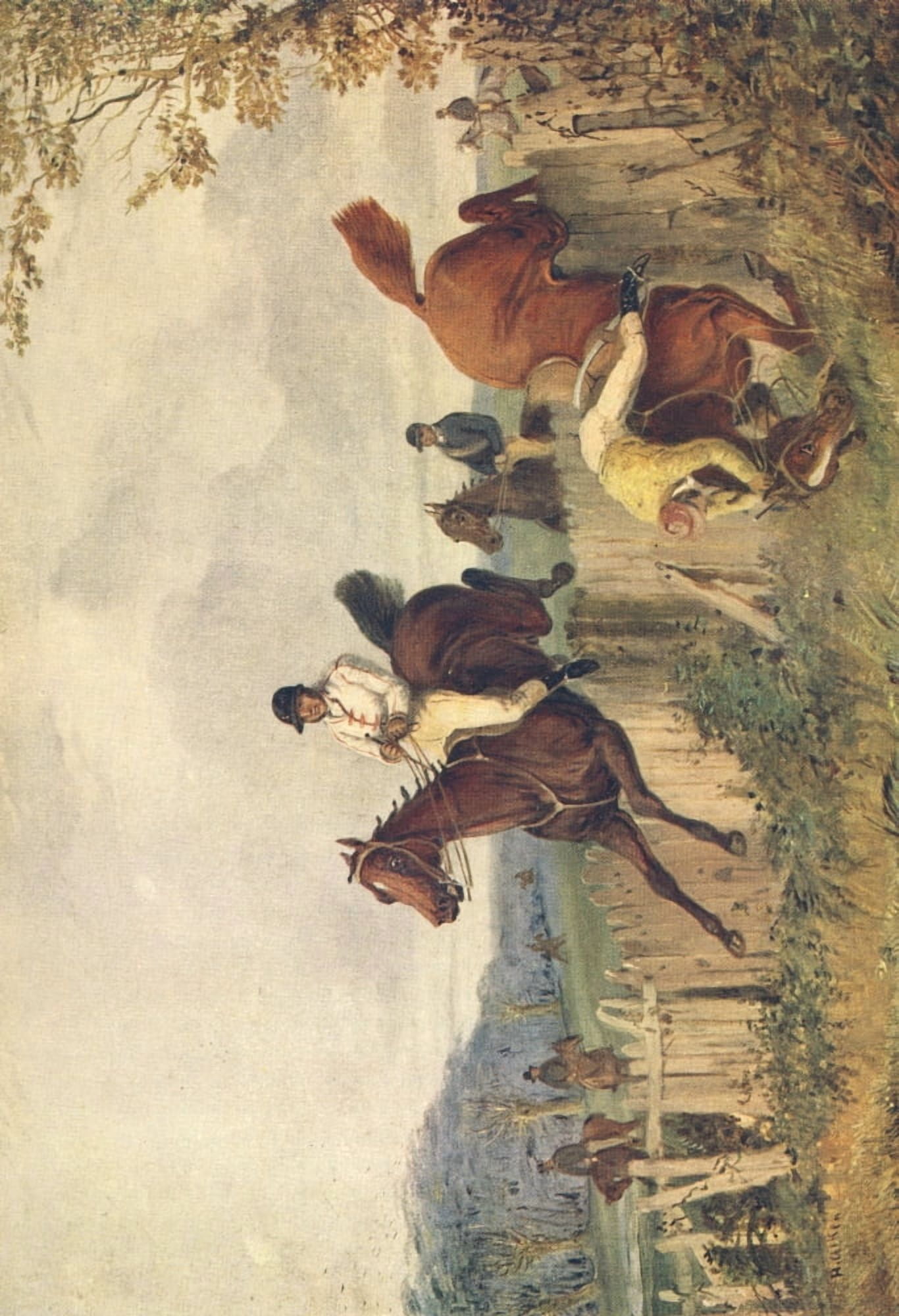 Sporting Prints of the 18th & Early 19th Centuries 1927 Steeplechasing 3 Canvas Art - Henry Alken (24 x 36)