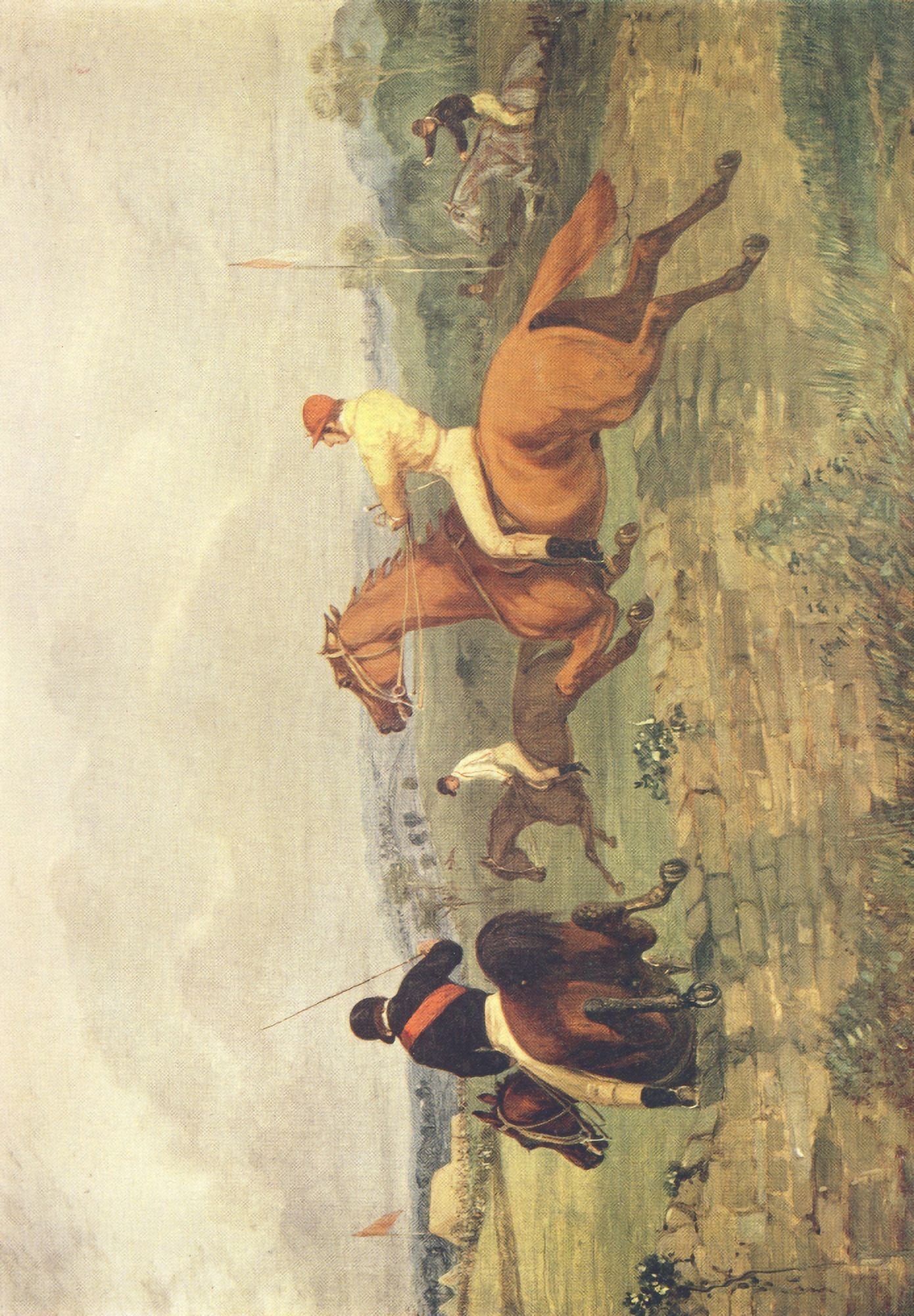 Sporting Prints of the 18th & Early 19th Centuries 1927 Steeplechasing 4 Canvas Art - Henry Alken (18 x 24)