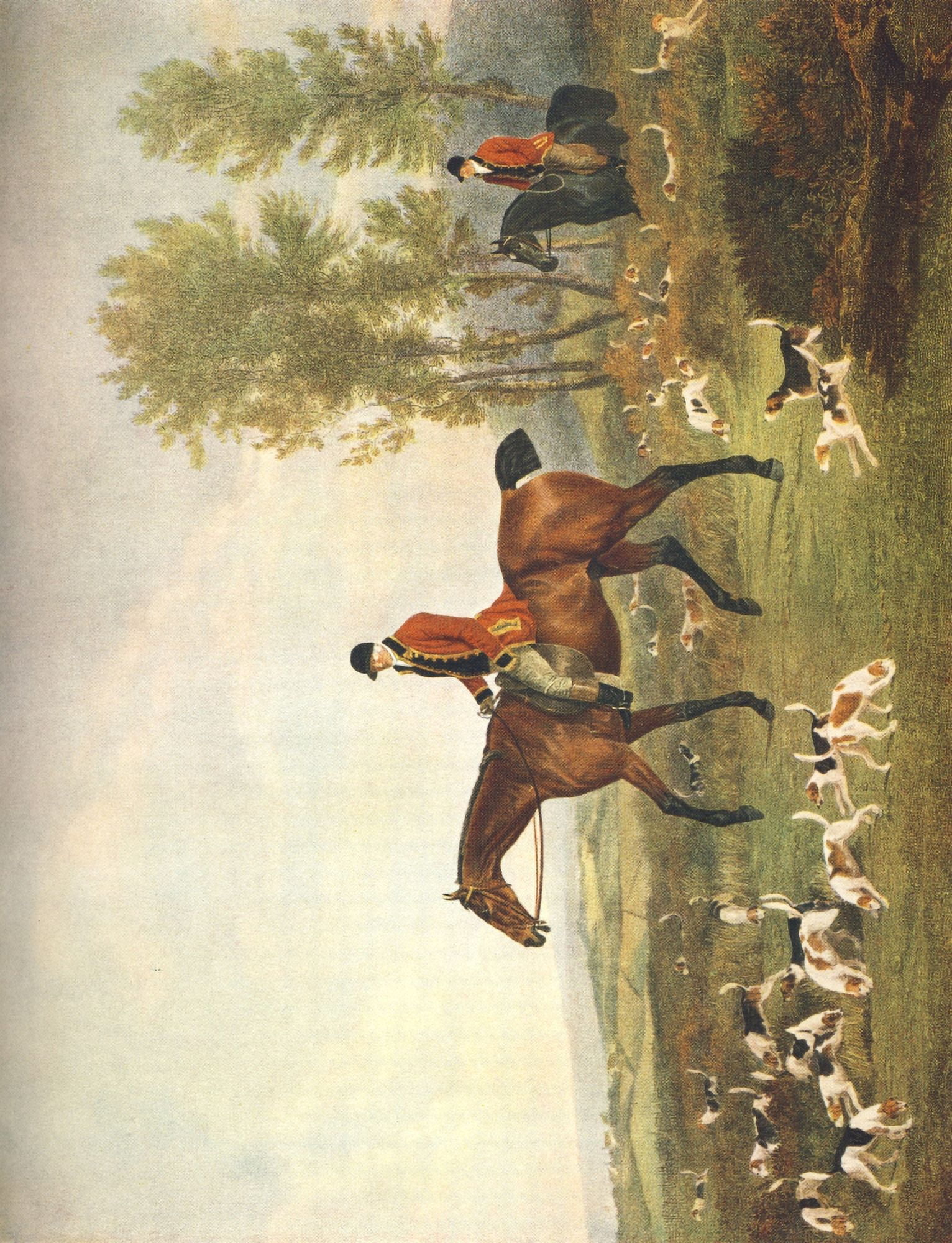 Sporting Prints of the 18th & early 19th Centuries 1927 His Majestys Harriers Canvas Art - Richard Barrett Davis (24 x 36)