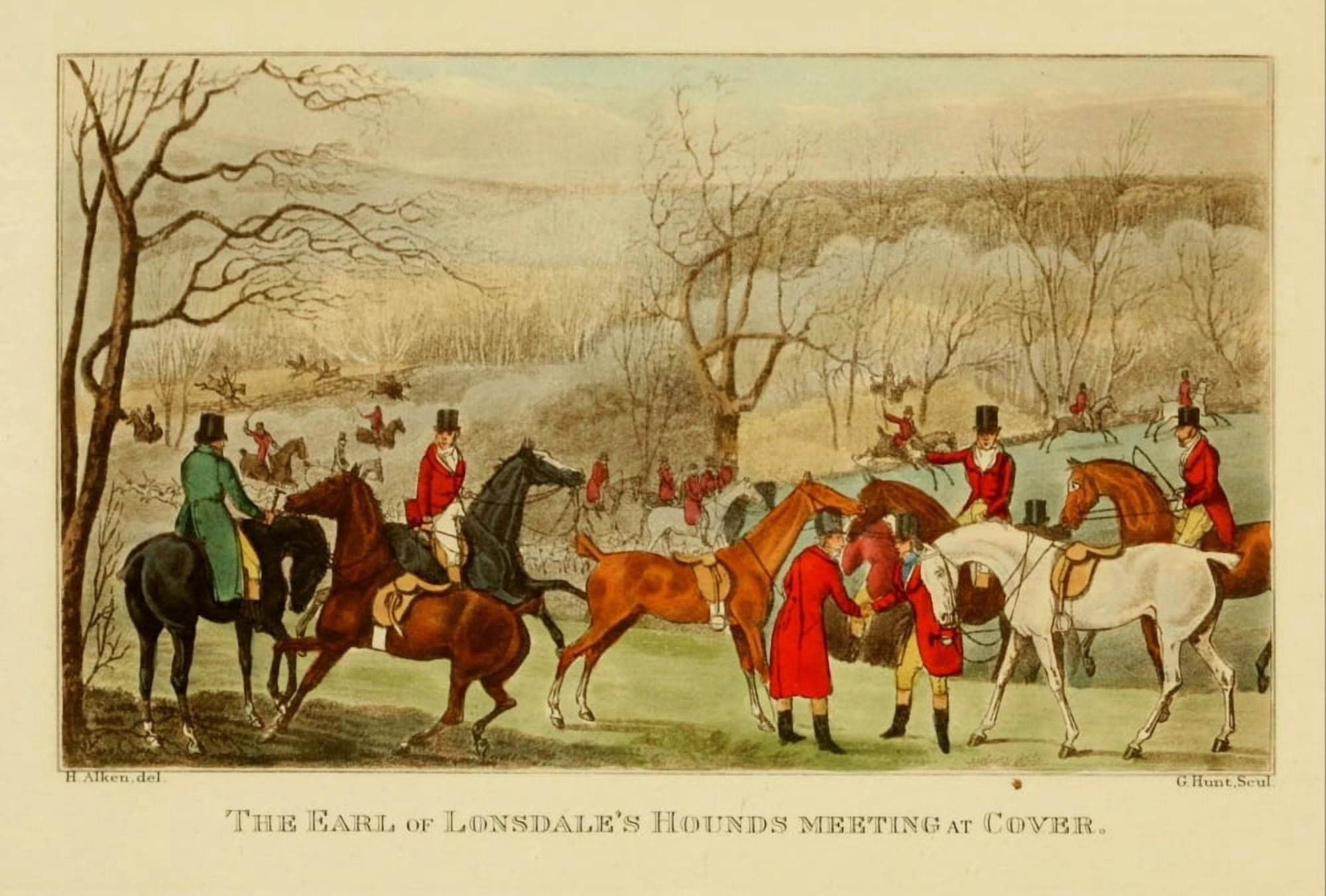 Sporting Repository 1904 The Earl of Lonsdales hounds Canvas Art - Unknown (24 x 36)