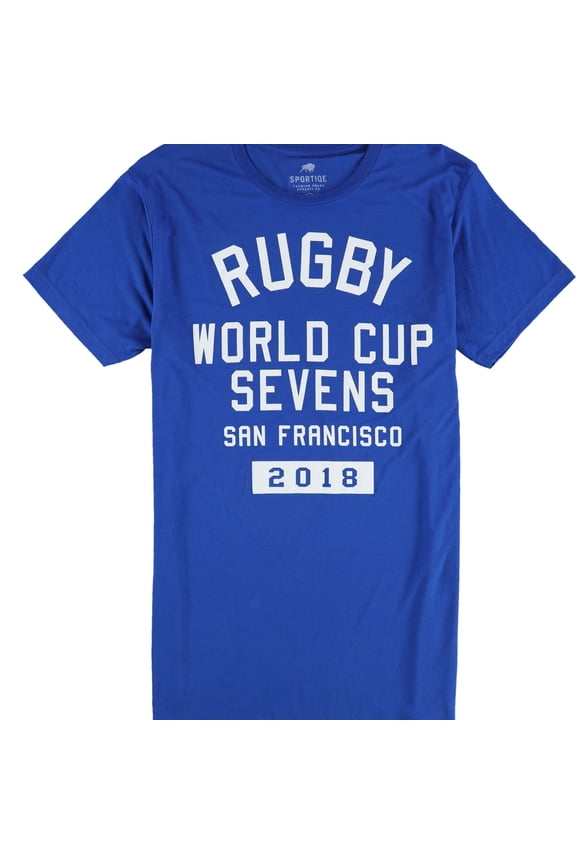 Mens Rugby World Cup Sevens 2018 Graphic T-Shirt, Blue, X-Large
