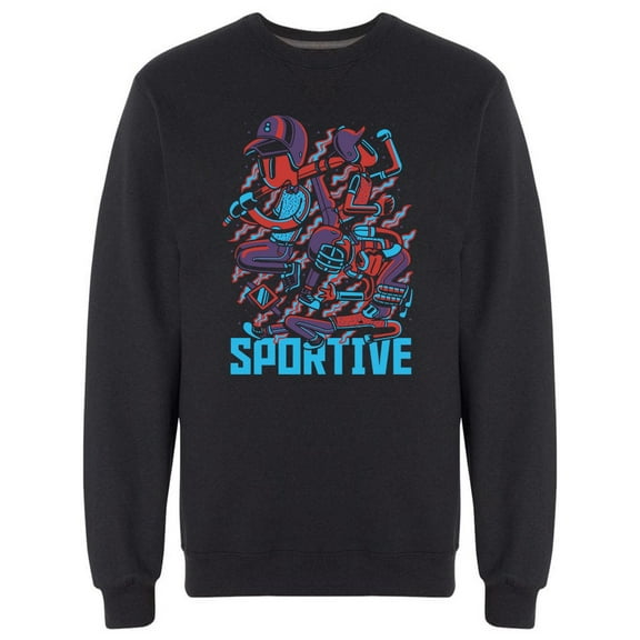 Sportive Aliens Graphic Sweatshirt Men -Image by Shutterstock, Male Small