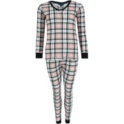 SPORTLIFE Brands LLC Printed Waffle Weave Thermal Top and Bottom Set (Women)