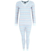 SPORTLIFE Brands LLC Printed Waffle Weave Thermal Top and Bottom Set (Women)