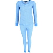 SPORTLIFE Brands LLC Printed Waffle Weave Thermal Top and Bottom Set (Women)