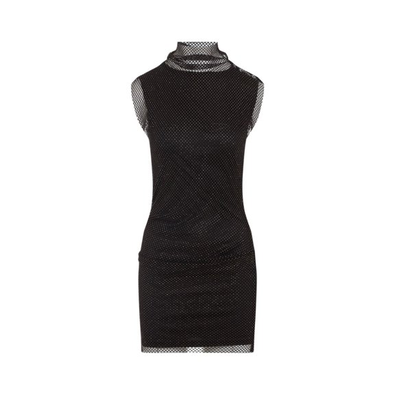 Sportmax Crystal-Embellished Black Dress With High Neckline (Women's)