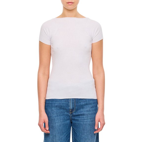 Sportmax Fitted Knitted Top With Short Sleeves (Women's)