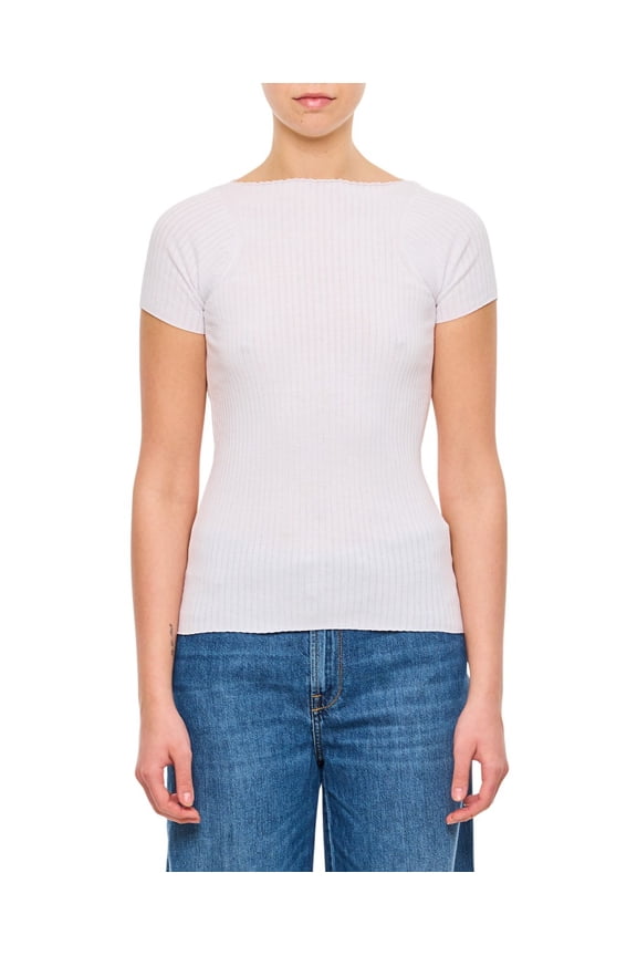 Sportmax Fitted Knitted Top With Short Sleeves (Women's)