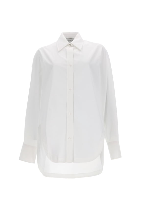 Sportmax Optic White Pure Cotton Poplin Tunic Top (Women's)