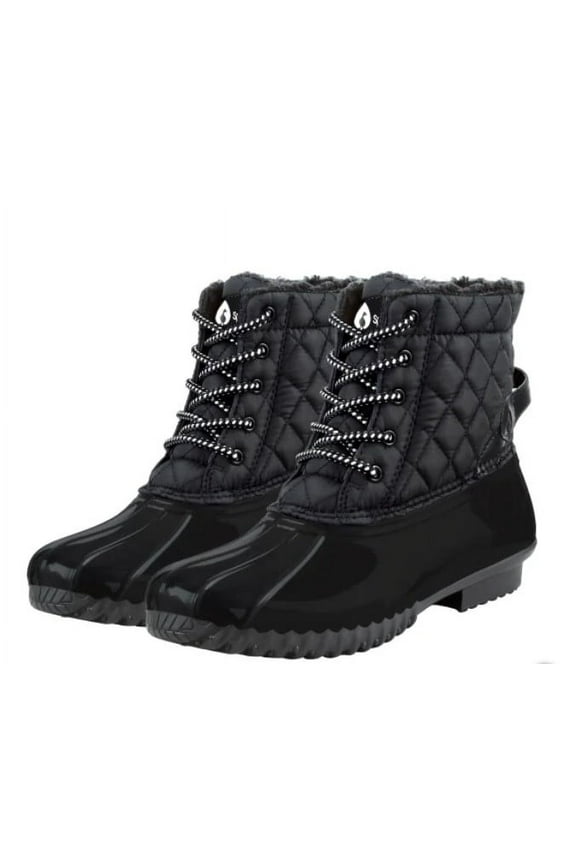 Ladies' Size 10 Duck Boots Water Repellant, Black, New in Box