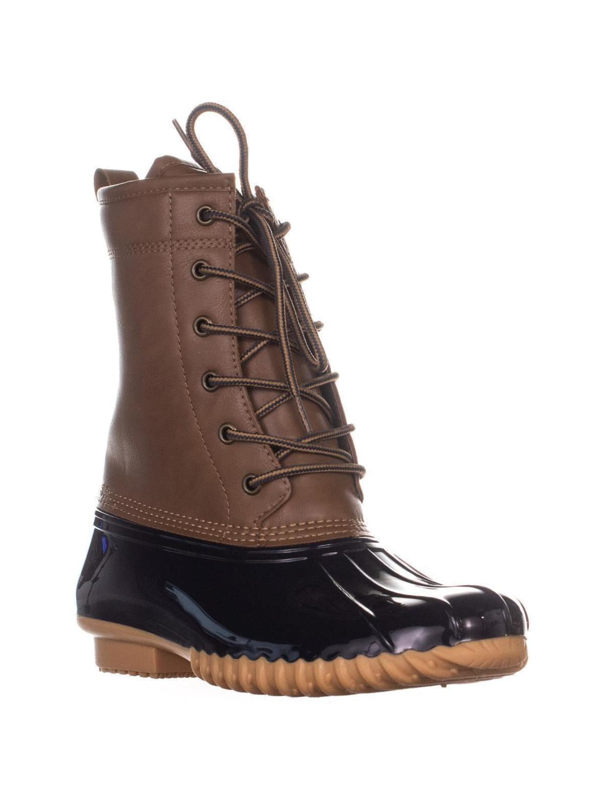 Sporto Women s Ariel Lace up Duck Rain Boots Brown Size 11 M