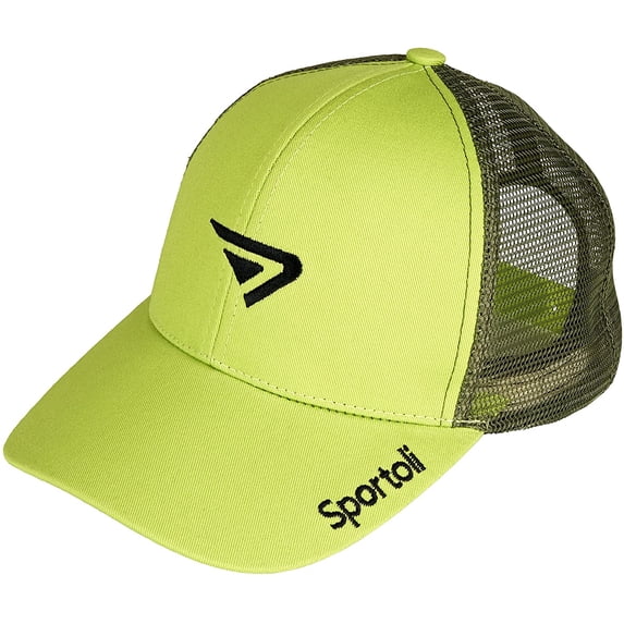 Sportoli Adult and Kids Cotton Blend and Mesh Snapback Trucker Baseball Cap Hat with Adjustable Snap Closure, Breathable 6-Panel Mesh Back Cap for Men and Women, Boys and Girls