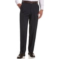 thumbnail image 1 of sportoli men's cool classic fit hidden expandable waist plain front dress pants - navy (size 34w x 30l), 1 of 3