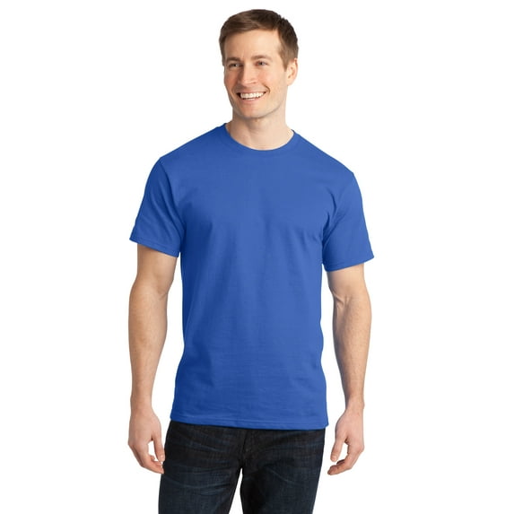 sportoli men's comfort soft cotton crew neck short sleeve tagless long t-shirt - royal (size 3xl)