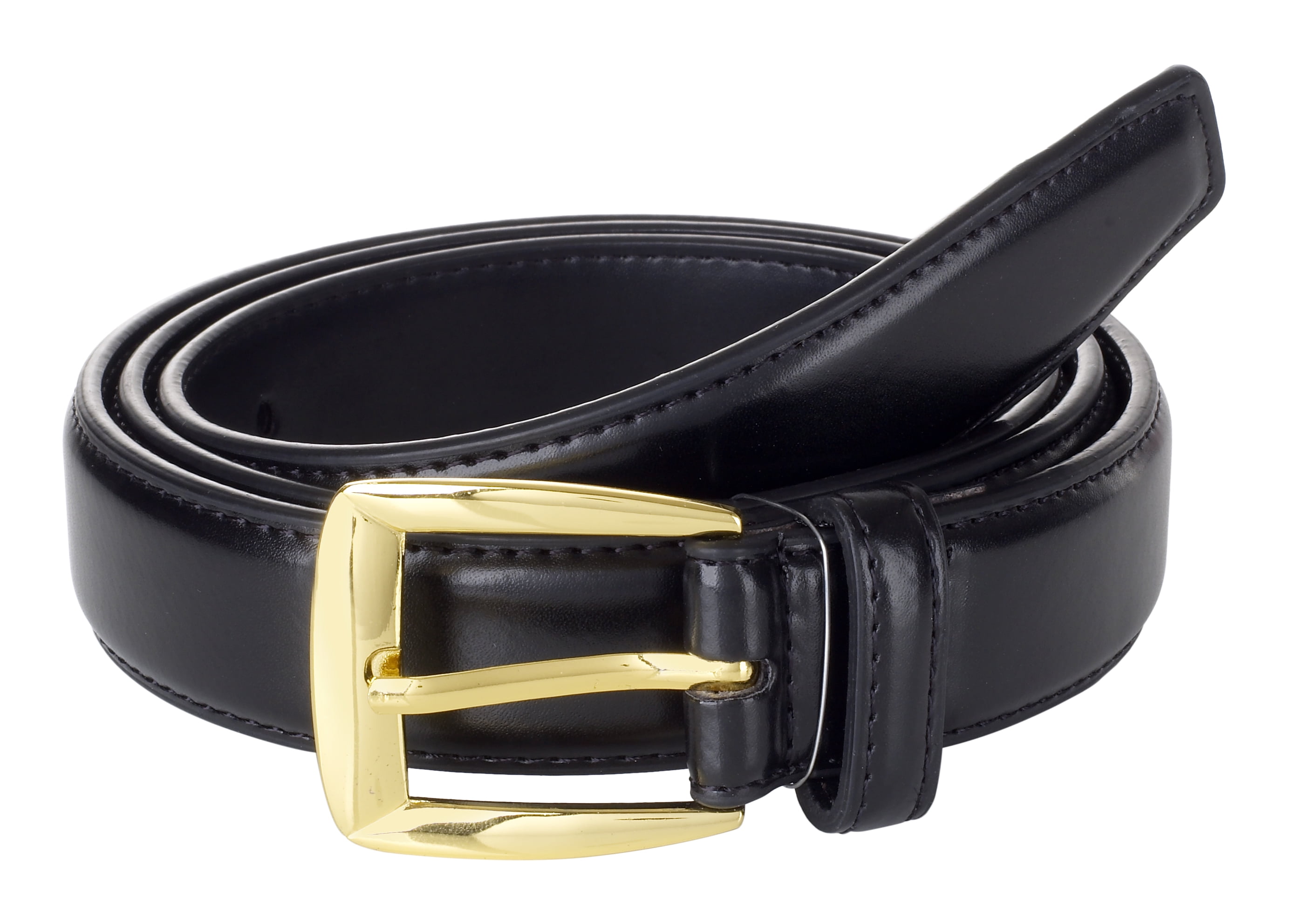 Sportoli Men s Genuine Leather Classic Stitched Uniform Dress Belt