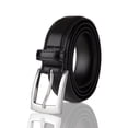 thumbnail image 1 of Sportoli Mens Belt Classic Stitched Genuine Leather Dress Belts - Black & More Colors, 1 of 3