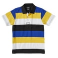 thumbnail image 1 of Sportoli Polo Shirts for Boys Short Sleeve Srtiped Cotton Kids Shirt - Blue/Black/Yellow (4), 1 of 3