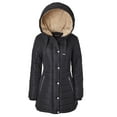 thumbnail image 1 of Sportoli Winter Coats for Women Hooded Quilted Puffer Jacket with Faux Fur Collar - Black (Medium), 1 of 9