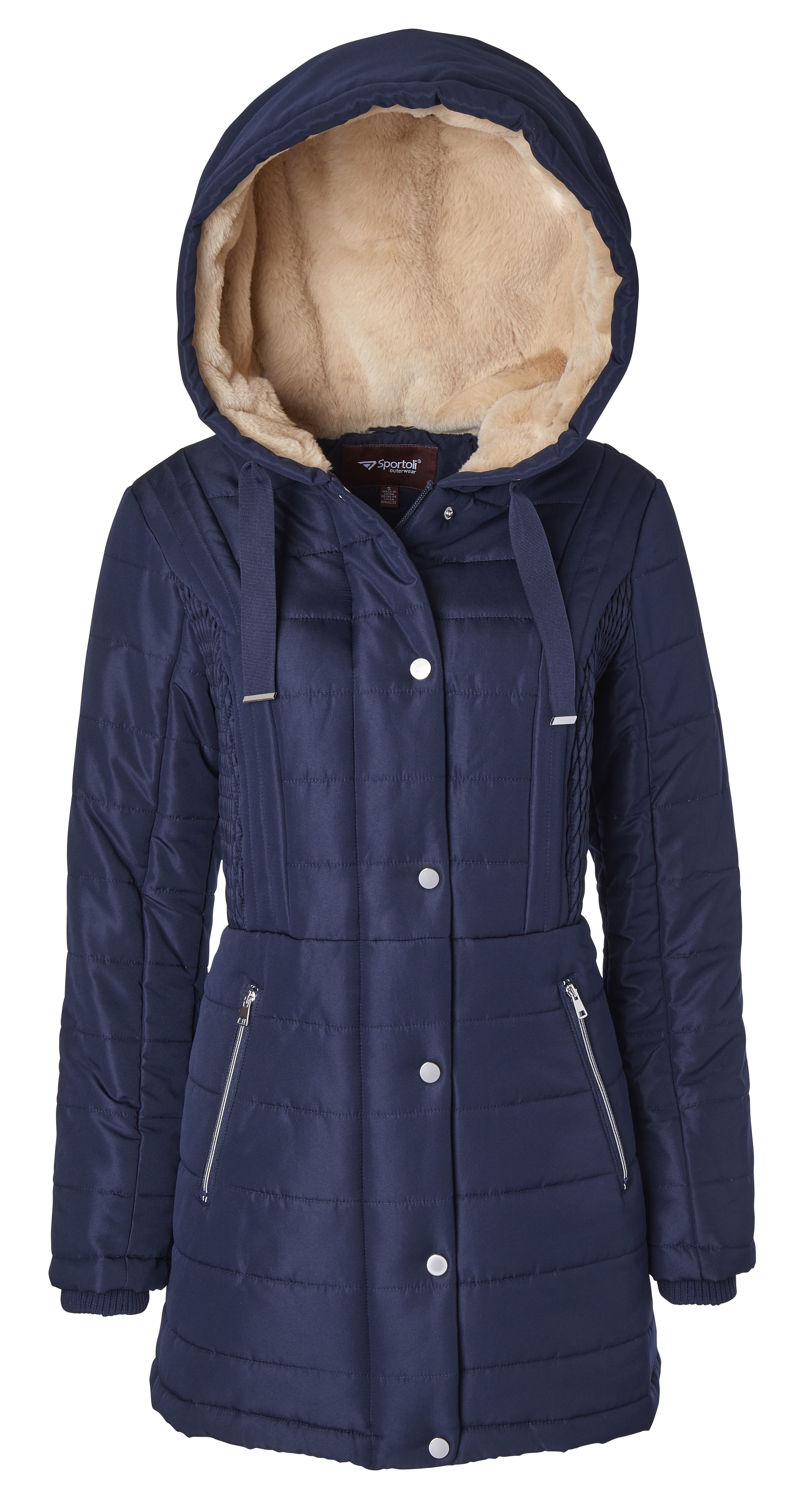 Sportoli Winter Coats for Women Hooded Quilted Puffer Jacket with
