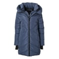 thumbnail image 1 of Sportoli Women's Winter Coat Down Alternative Hooded Long Vestee Puffer Jacket - Dusty Blue (2X), 1 of 7