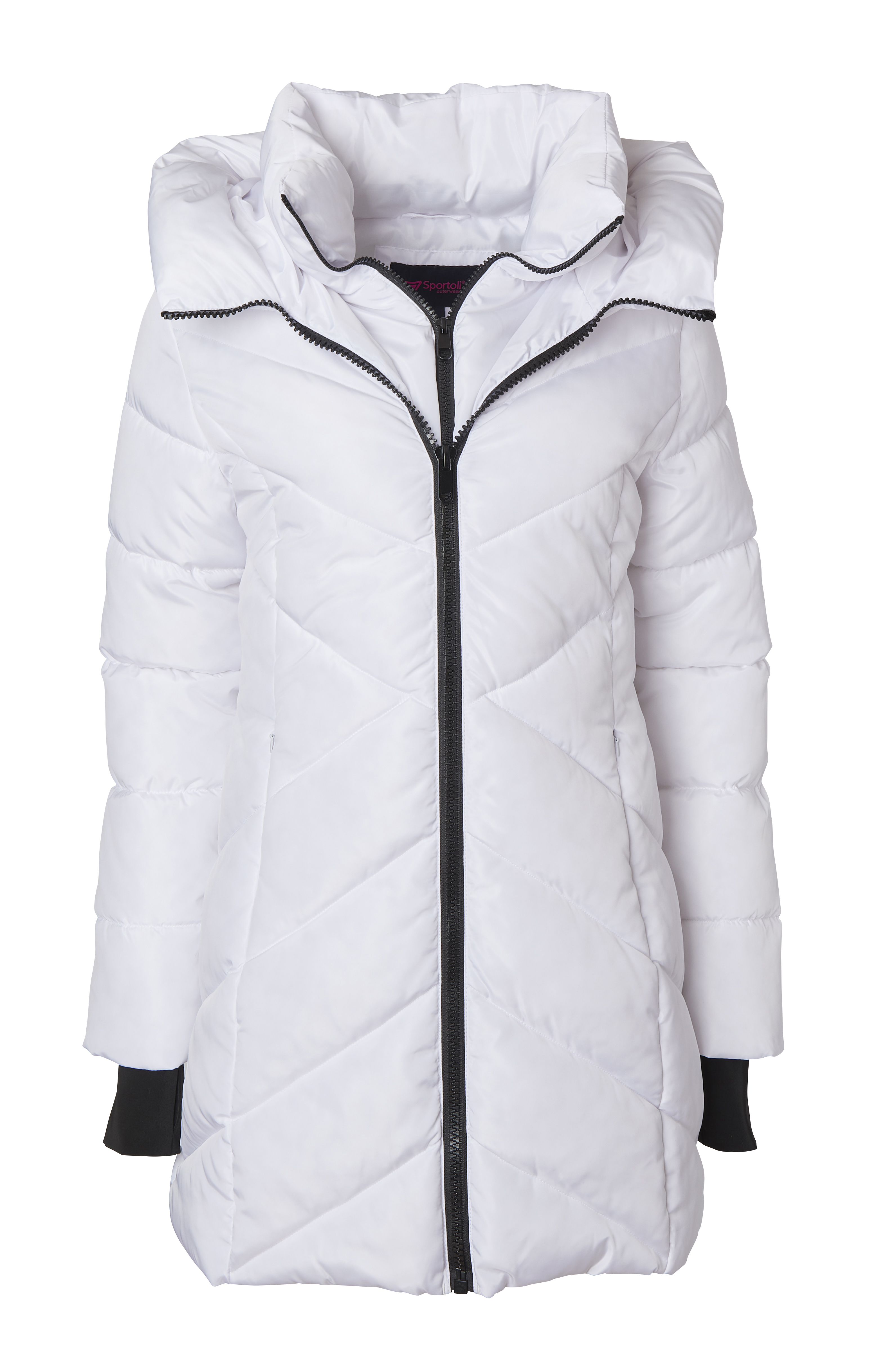 Sportoli Women's Winter Coat Down Alternative Hooded Long Vestee Puffer