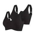 thumbnail image 1 of Sports 2PC Bras For Women Fashion Bra Underwear Bra Everyday Underwear Black XXL, 1 of 5