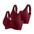thumbnail image 1 of Sports 2PC Bras For Women Fashion Bra Underwear Bra Everyday Underwear Red XL, 1 of 5