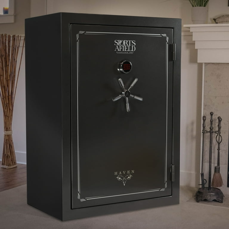 Haven Series 36 + 6-Gun Fire/Waterproof Safe with Print Guard Technology and Illuminated E-Lock Haven Series 36 + 6-Gun Fire/Waterproof Safe with Print Guard Technology and Illuminated E-Lock