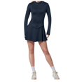 thumbnail image 1 of Sports And Leisure Tight Waist Long Sleeve Flared Skirt Two Piece Set, 1 of 2